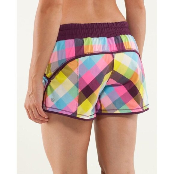 Lululemon Shake & Break Short Womens 6 Sea Check Multi Plum READ PLEASE - Picture 2 of 10